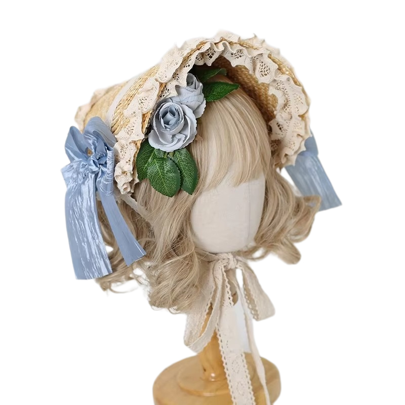 Women'S Victorian Era Accessories - Bonnet plat Vintage victorien Lolita pour