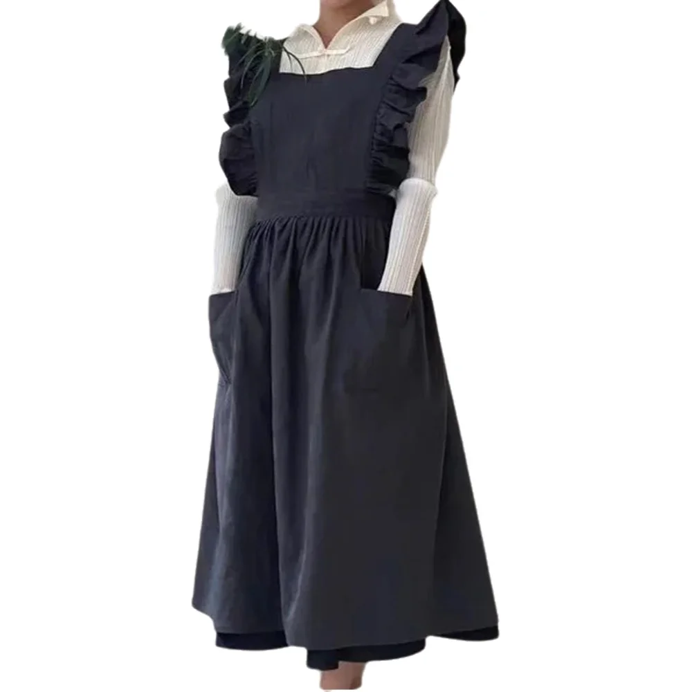 Women Kitchen Accessories - Tablier Vintage en coton et lin,