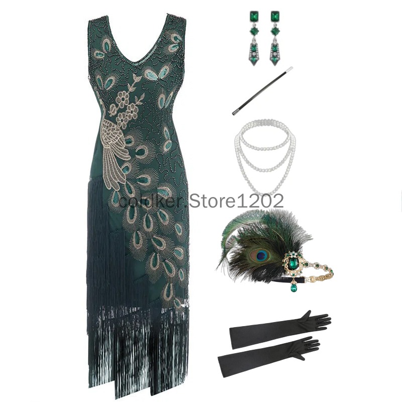 Women'S Accessories In The 1920S - Robe de soirée style Charleston des