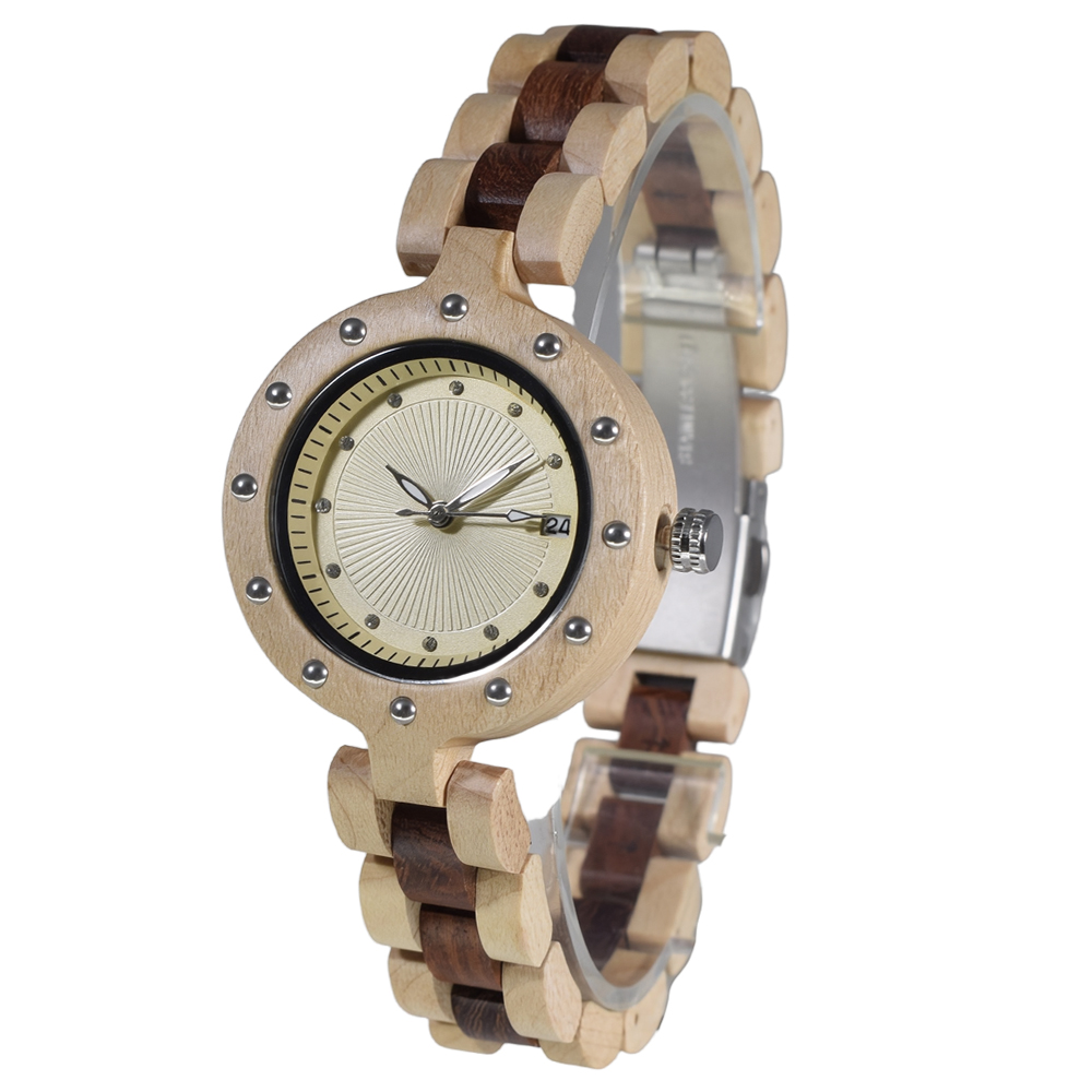 Women'S Accessories To Wear With Watch - Montre à quartz vintage en bois
