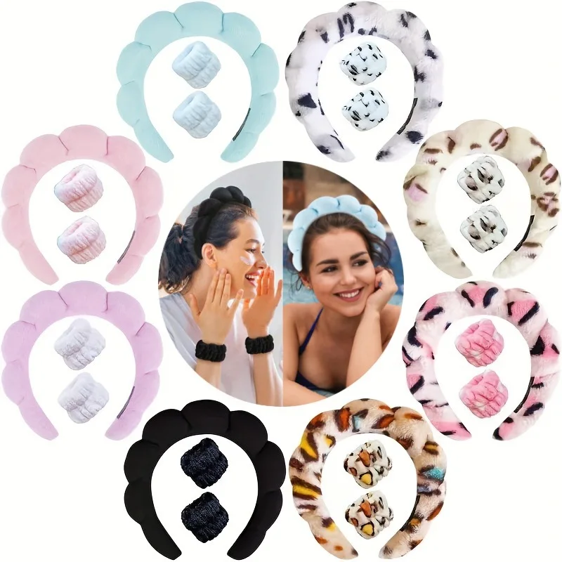 Women Accessories Combo - Bandeaux de sauna en éponge bouffante