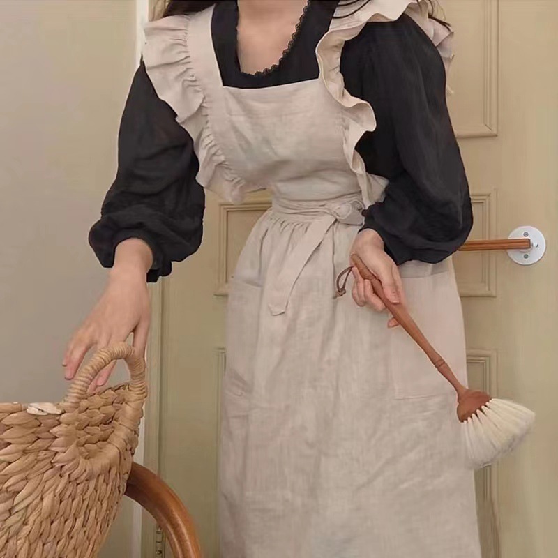 Tablier Vintage en coton et li - Women Kitchen Accessories avis et prix