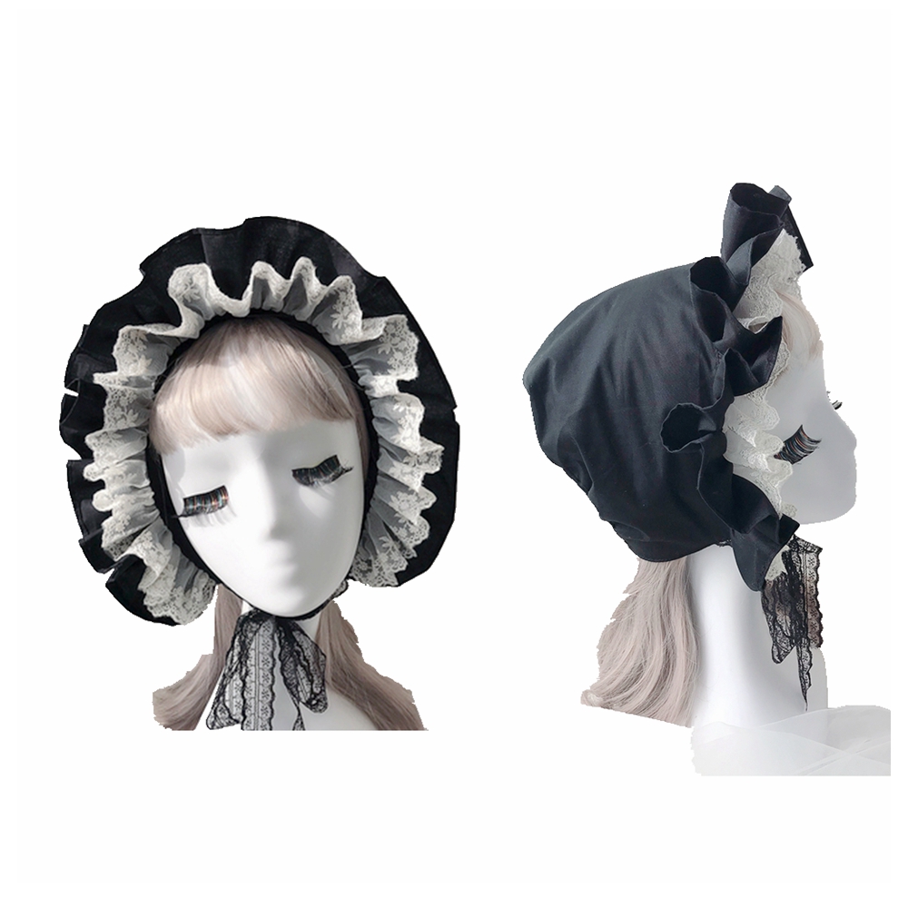 Chapeau Bonnet Lolita à Volant - Women'S Victorian Era Accessories avis et prix