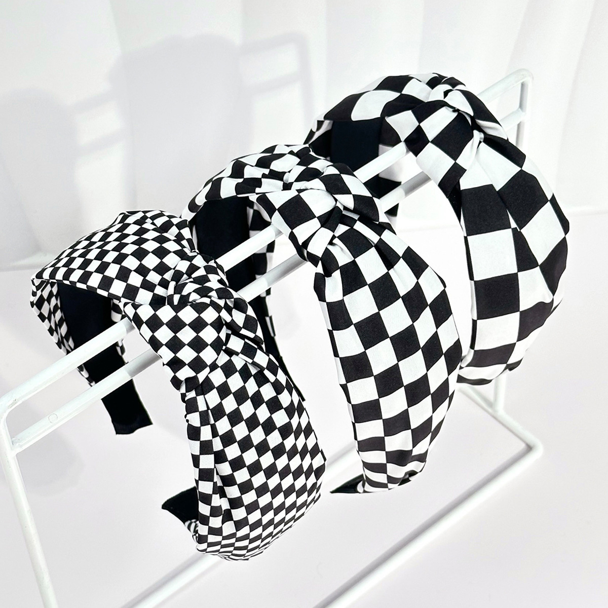 Serre-têtes à carreaux noirs e - Women Accessories Wholesale China avis et prix