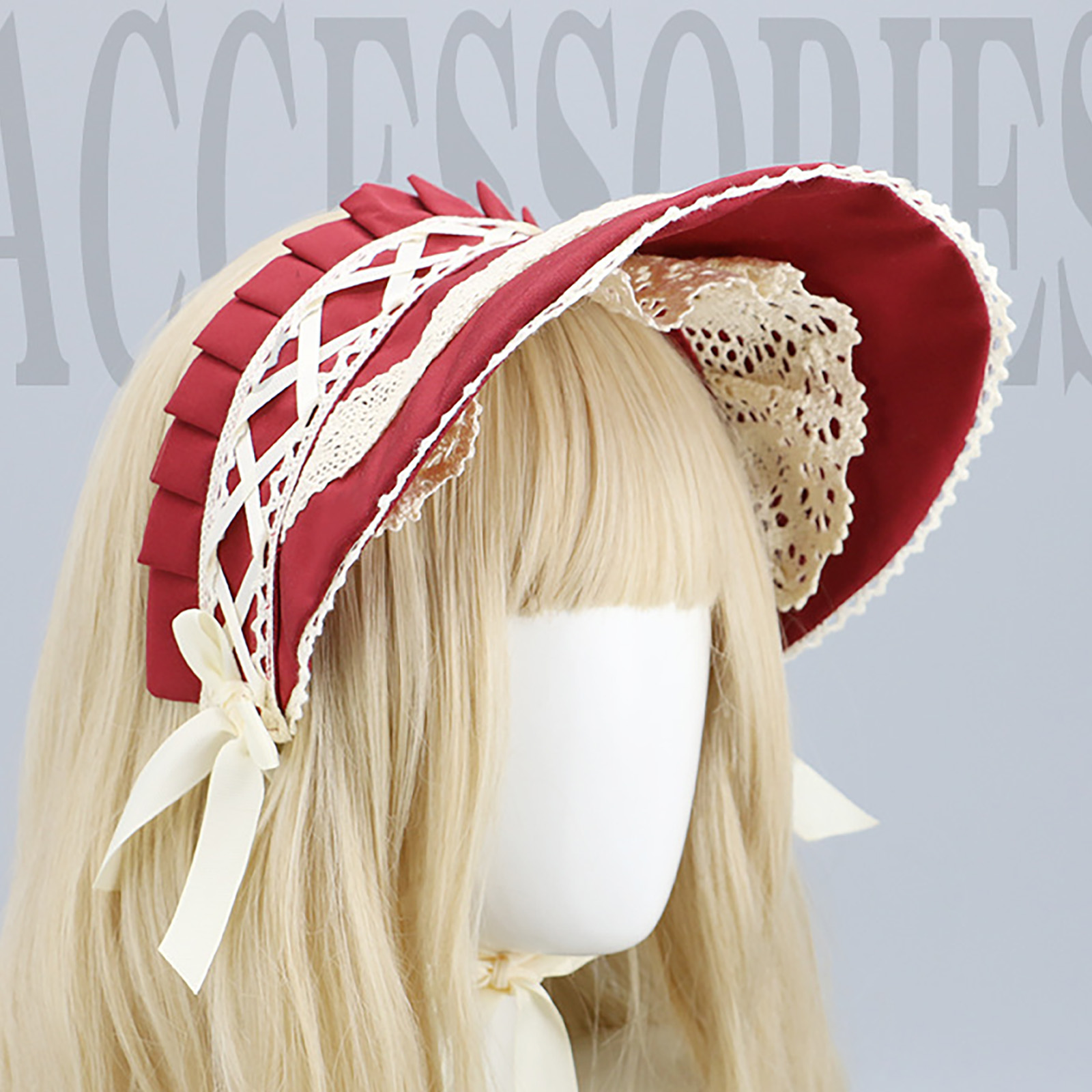 Chapeau à nœud en dentelle vic - Women'S Victorian Era Accessories avis et prix