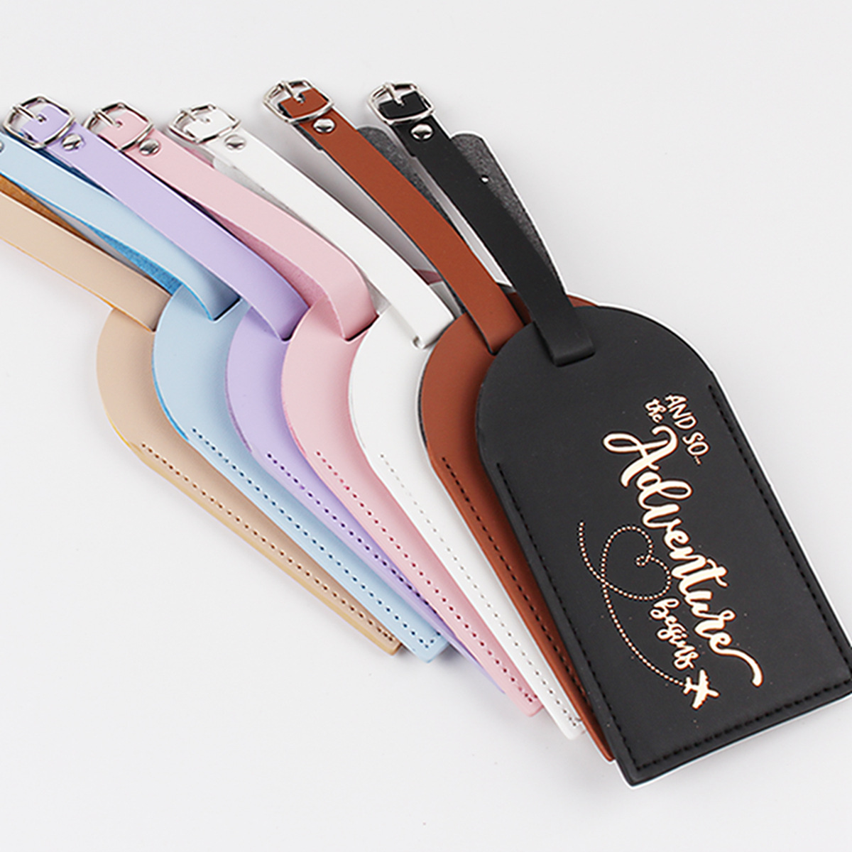 Étiquette de bagage en cuir PU - Women Accessories Name avis et prix