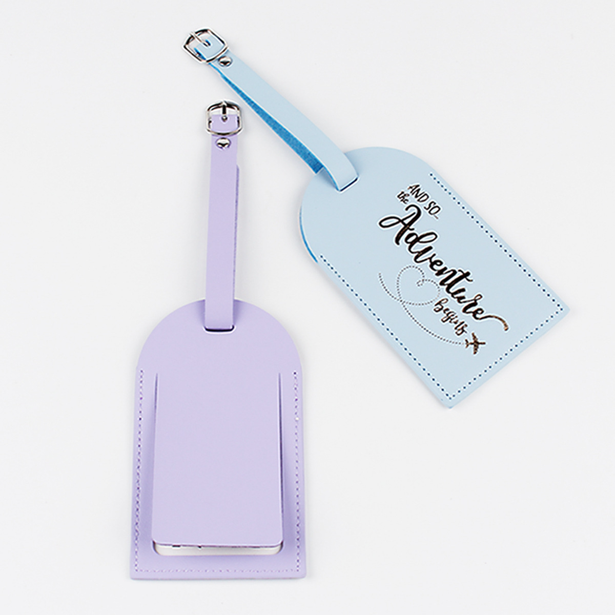 Étiquette de bagage en cuir PU - Women Accessories Name avis et prix