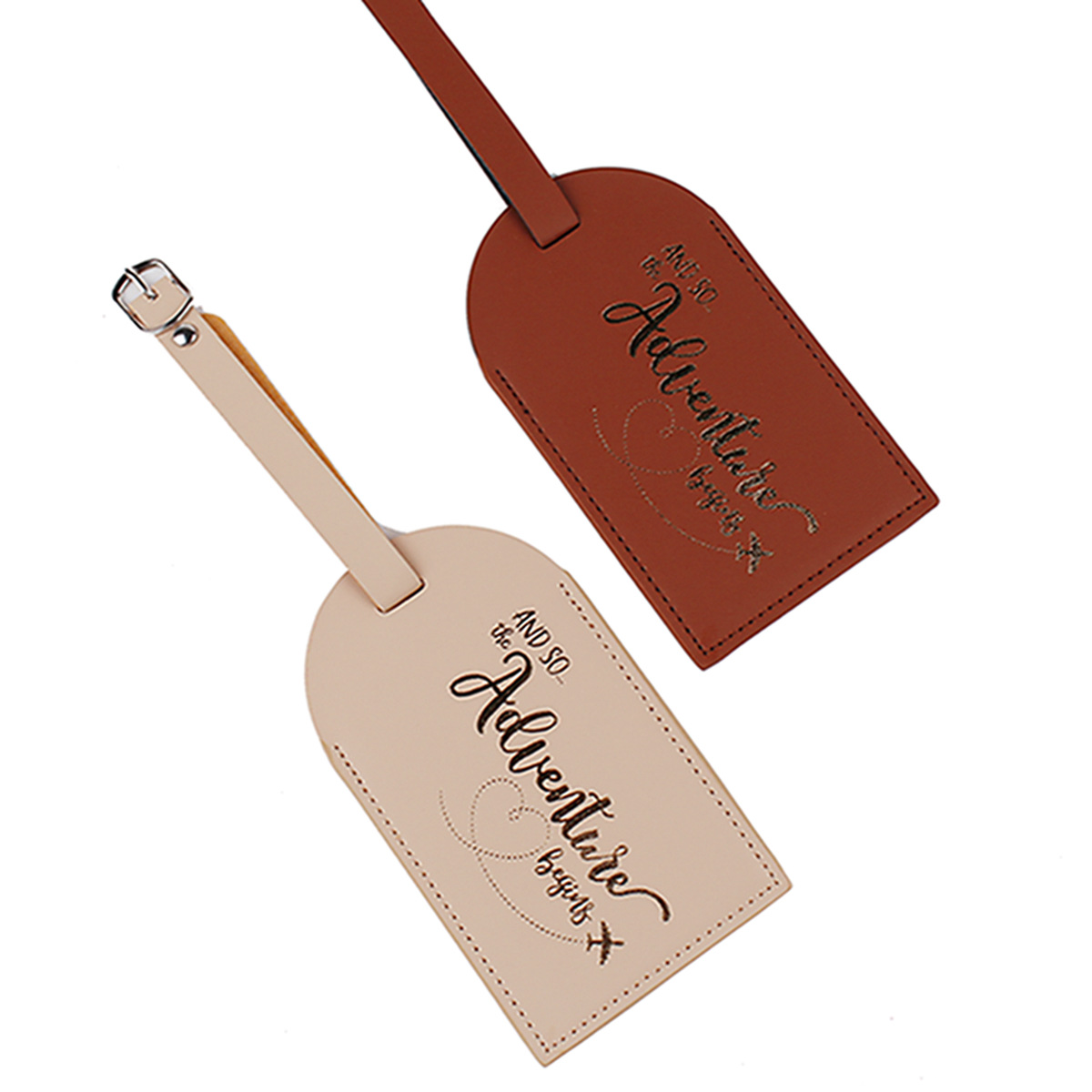 Étiquette de bagage en cuir PU - Women Accessories Name avis et prix