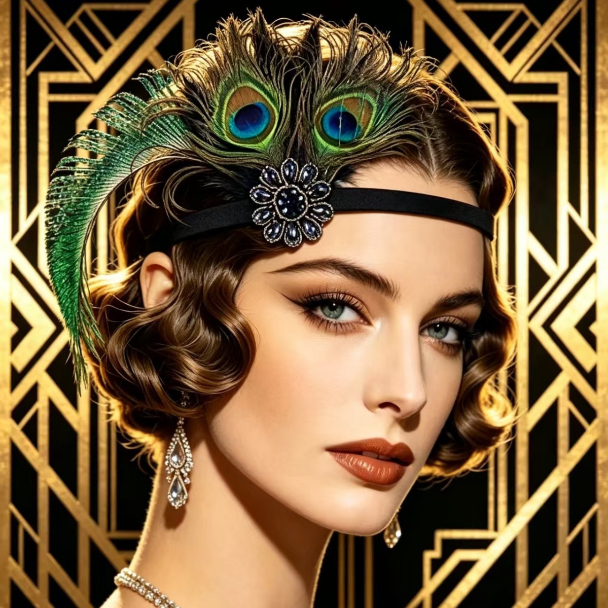 Serre-tête plumes de paon styl - Women'S Accessories In The 1920S avis et prix