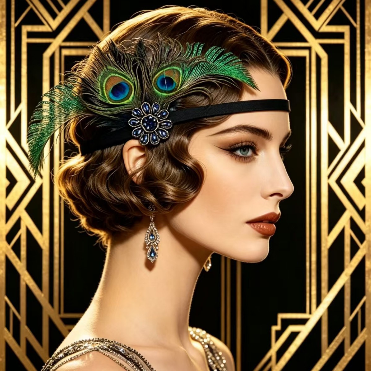 Serre-tête plumes de paon styl - Women'S Accessories In The 1920S avis et prix